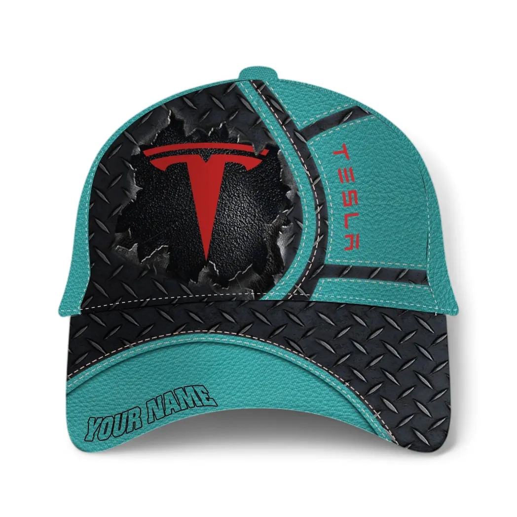 Tesla Cap, Basecap mit Allover-Druck für Tesla Fans - Cyan CAR49021825071-2