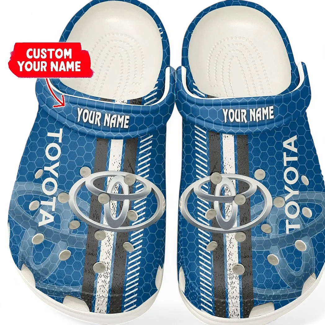 toyota blue crocs shoes gift for toyota blue lovers birthday gift for husband boyfriend car82022025659 white td4if