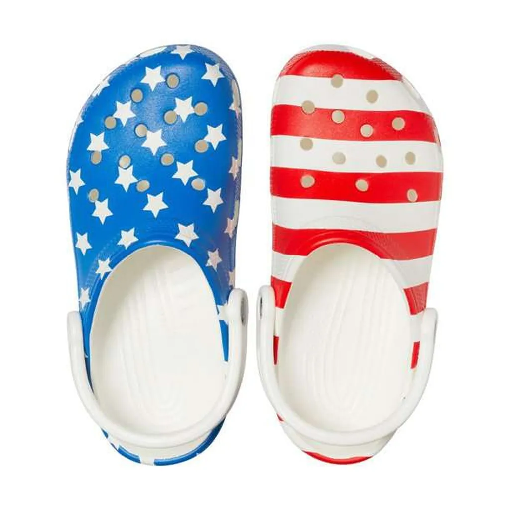usa flag 4th of july crocs crocband clogs kjtbb