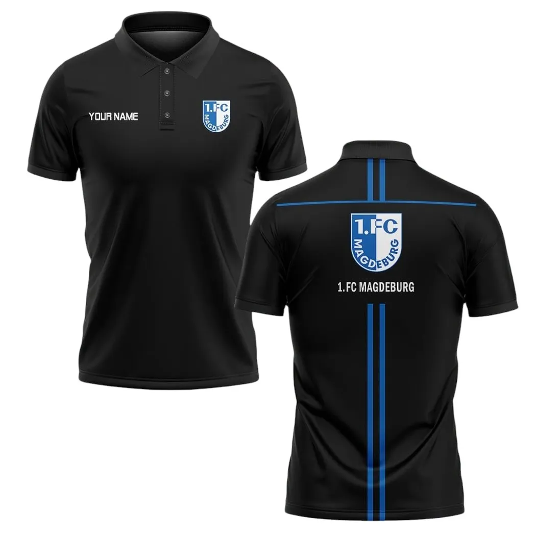 1. FC Magdeburg Poloshirt Herren, All-Over-Print-Polohemd 1. FC Magdeburg Bundesliga SPO1416027