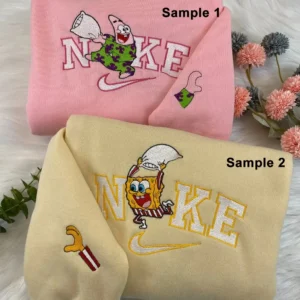Spongebob und Patrick Cartoon besticken Sweatshirt Modestil für Paare