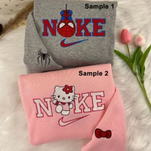 Spider-Man und Hello Kitty Nike besticken Sweatshirt Modestil für Paare, Valentinstag