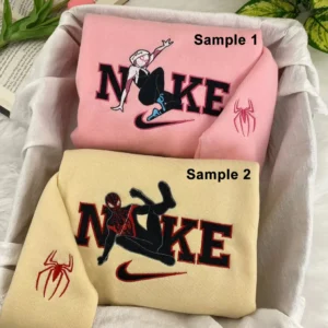 Spiderman und Spiderwoman x Nike Besticktes Shirt, Besticktes Sweatshirt Fashion Style für Paare