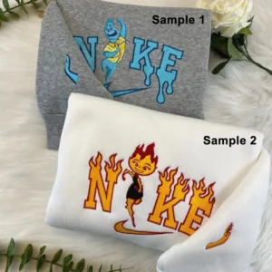 Wade und Ember Elemental Movie Nike Besticktes Sweatshirt Fashion Style für Paare, Valentinstag