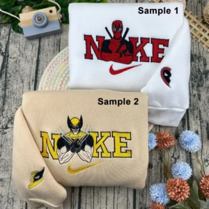 Deadpool Couple x Nike tshirts besticken, besticken Sweatshirt, modischer Stil für Paare