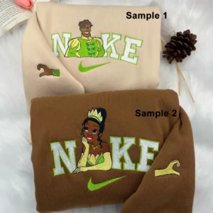 Princess Tiana und The Frog x Nike besticken Hemd, besticken Sweatshirt, modischer Stil für Paare