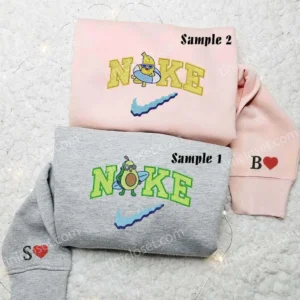 Avocado und Banane x Nike Besticktes Shirt, Besticktes Sweatshirt Fashion Style für Paare