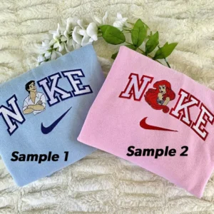 Ariel und Prinz Eric x Nike Besticktes Shirt, Besticktes Sweatshirt Modestil für Paare