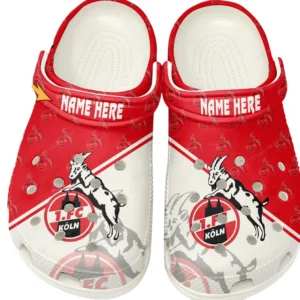 FC Koln Crocs Clogs mit Allover-Druck BDE02041225087 - Weiß