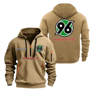 Hannover 96 Hoodie Reißverschluss, Kapuzenpullover mit Allover-Druck BDE08040525243 - Khaki