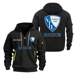 VfL Bochum Hoodie Reißverschluss, Kapuzenpullover mit Allover-Druck BDE08040525245 - Schwarz