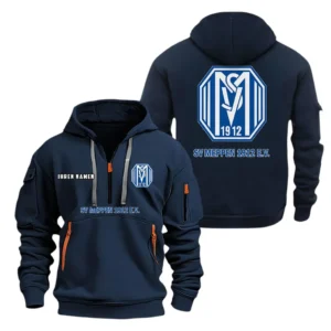 SV Meppen Hoodie Reißverschluss, Kapuzenpullover mit Allover-Druck BDE08040525248 - Marineblau