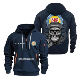 Eintracht Braunschweig Hoodie Reißverschluss, Kapuzenpullover mit Allover-Druck Eintracht Braunschweig BDE13041125236 - Marineblau