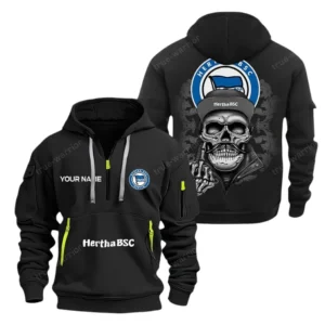 Hertha BSC Hoodie Reißverschluss, Kapuzenpullover mit Allover-Druck Hertha BSC BDE13041125267 - Schwarz