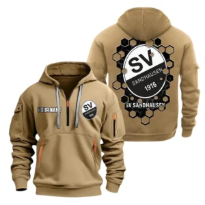 SV Sandhausen Hoodie Reißverschluss, Kapuzenpullover mit Allover-Druck SV Sandhausen BDE14041125712 - Khaki