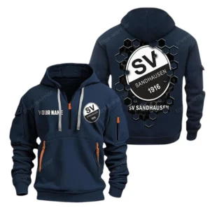 SV Sandhausen Hoodie Reißverschluss, Kapuzenpullover mit Allover-Druck SV Sandhausen BDE14041125712 - Marineblau