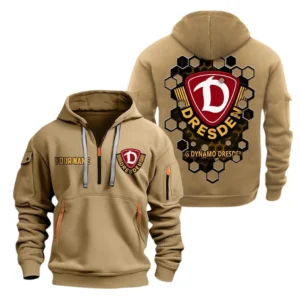 SG Dynamo Dresden Hoodie Reißverschluss, Kapuzenpullover mit Allover-Druck SG Dynamo Dresden BDE14041125723 - Khaki