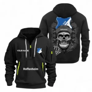 Hoffenheim Hoodie Reißverschluss, Kapuzenpullover mit Allover-Druck Hoffenheim - Schwarz BDE2204242519