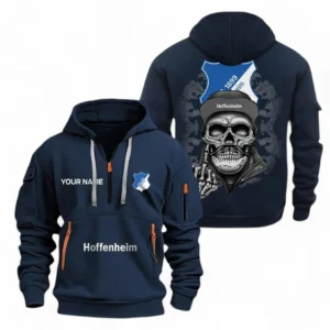 Hoffenheim Hoodie Reißverschluss, Kapuzenpullover mit Allover-Druck Hoffenheim - Marineblau BDE2204242519