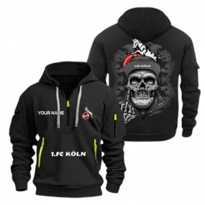 Koln Hoodie Reißverschluss, Kapuzenpullover mit Allover-Druck Koln - Schwarz BDE2204242523