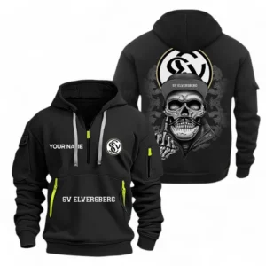 SV Elversberg Hoodie Reißverschluss, Kapuzenpullover mit Allover-Druck SV Elversberg - Schwarz BDE2204242531