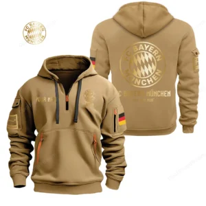 Fc Bayern Munich Hoodie Reißverschluss, Kapuzenpullover Mit Allover-druck Bde2604252512 - Khaki