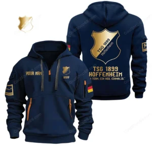 TSG 1899 Hoffenheim Hoodie Reißverschluss, Kapuzenpullover mit Allover-Druck BDE2604252517 - Marineblau