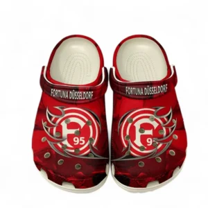 Fortuna Dusseldorf Crocs Clogs mit Allover-Druck BDE2704252510 - Weiß