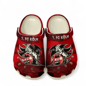 FC Koln Crocs Clogs mit Allover-Druck BDE2704252517 - Weiß