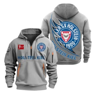 Holstein Kiel Hoodie Reißverschluss, Kapuzenpullover mit Allover-Druck Holstein Kiel BDE3004282501 - Grau