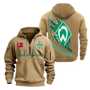 SV Werder Bremen Hoodie Reißverschluss, Kapuzenpullover mit Allover-Druck SV Werder Bremen BDE3004282502 - Khaki