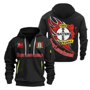 Bayer 04 Leverkusen Hoodie Reißverschluss, Kapuzenpullover mit Allover-Druck Bayer 04 Leverkusen BDE3004282503 - Schwarz