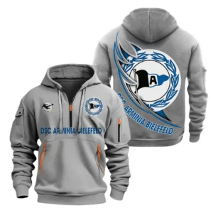 Arminia Bielefeld Hoodie Reißverschluss, Kapuzenpullover mit Allover-Druck Arminia Bielefeld BDE3004282504 - Grau