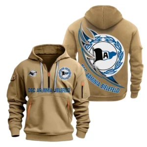 Arminia Bielefeld Hoodie Reißverschluss, Kapuzenpullover mit Allover-Druck Arminia Bielefeld BDE3004282504 - Khaki