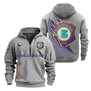 Erzgebirge Aue Hoodie Reißverschluss, Kapuzenpullover mit Allover-Druck Erzgebirge Aue BDE3004282507 - Grau