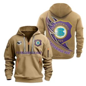 Erzgebirge Aue Hoodie Reißverschluss, Kapuzenpullover mit Allover-Druck Erzgebirge Aue BDE3004282507 - Khaki
