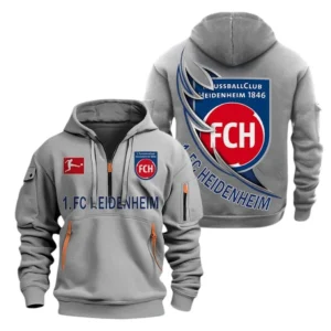 FC Heidenheim Hoodie Reißverschluss, Kapuzenpullover mit Allover-Druck FC Heidenheim BDE3004282509 - Grau