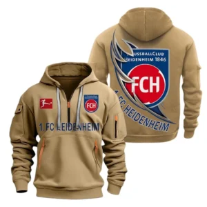 FC Heidenheim Hoodie Reißverschluss, Kapuzenpullover mit Allover-Druck FC Heidenheim BDE3004282509 - Khaki