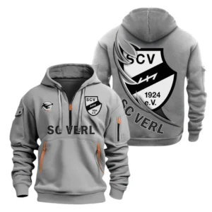 SC Verl Hoodie Reißverschluss, Kapuzenpullover mit Allover-Druck SC Verl BDE3004282510 - Grau