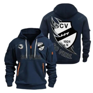 SC Verl Hoodie Reißverschluss, Kapuzenpullover mit Allover-Druck SC Verl BDE3004282510 - Marineblau
