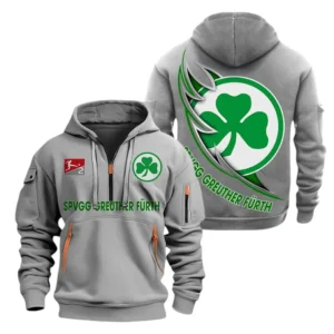 SpVgg Greuther Furth Hoodie Reißverschluss, Kapuzenpullover mit Allover-Druck SpVgg Greuther Furth BDE3004282511 - Grau