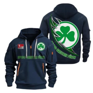 SpVgg Greuther Furth Hoodie Reißverschluss, Kapuzenpullover mit Allover-Druck SpVgg Greuther Furth BDE3004282511 - Marineblau