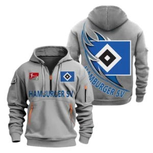 Hamburger SV Hoodie Reißverschluss, Kapuzenpullover mit Allover-Druck Hamburger SV BDE3004282512 - Grau