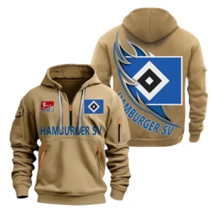 Hamburger SV Hoodie Reißverschluss, Kapuzenpullover mit Allover-Druck Hamburger SV BDE3004282512 - Khaki