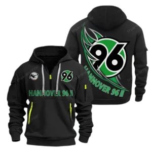 Hannover 96 II Hoodie Reißverschluss, Kapuzenpullover mit Allover-Druck Hannover 96 II BDE3004282514 - Schwarz