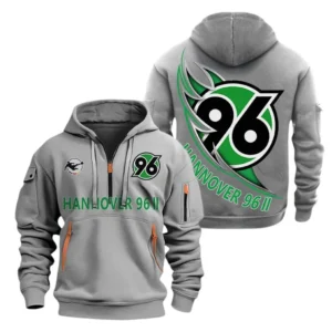 Hannover 96 II Hoodie Reißverschluss, Kapuzenpullover mit Allover-Druck Hannover 96 II BDE3004282514 - Grau