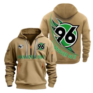 Hannover 96 II Hoodie Reißverschluss, Kapuzenpullover mit Allover-Druck Hannover 96 II BDE3004282514 - Khaki