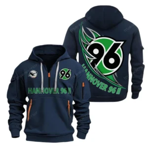 Hannover 96 II Hoodie Reißverschluss, Kapuzenpullover mit Allover-Druck Hannover 96 II BDE3004282514 - Marineblau