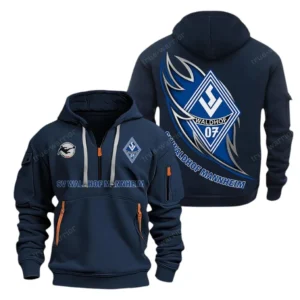 Waldhof Mannheim Hoodie Reißverschluss, Kapuzenpullover mit Allover-Druck Waldhof Mannheim BDE3004282518 - Marineblau