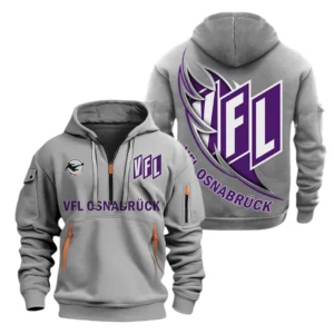 VfL Osnabruck Hoodie Reißverschluss, Kapuzenpullover mit Allover-Druck VfL Osnabruck BDE3004282520 - Grau